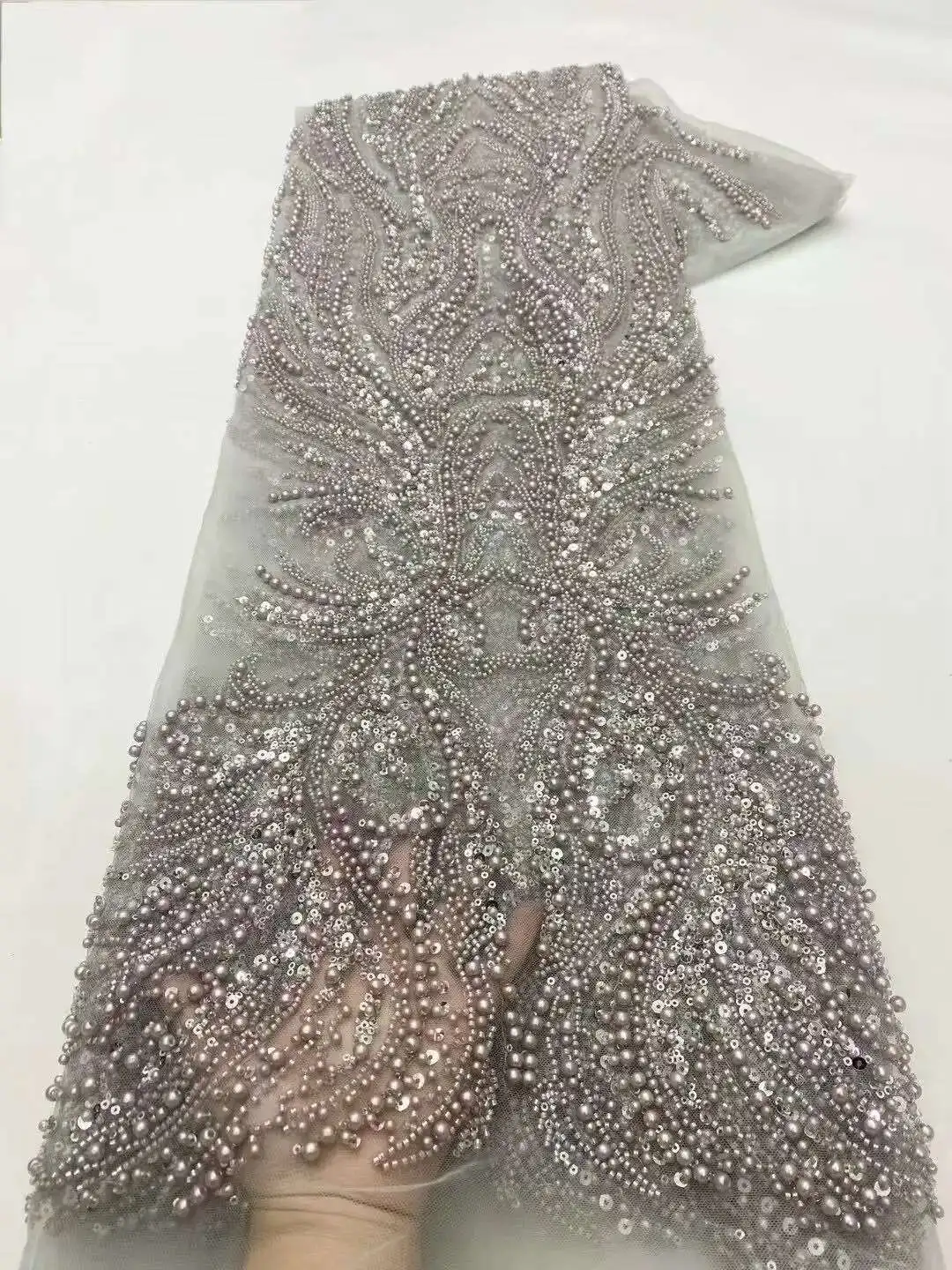 Luxury African Beads Lace Fabric High Quality Beads Nigerian Embroidery French Sequins Lace Fabric For Women Party Wedding
Luxury African Beads Lace Fabric High Quality Beads Nigerian Embroidery French Sequins Lace Fabric For Women Party Wedding