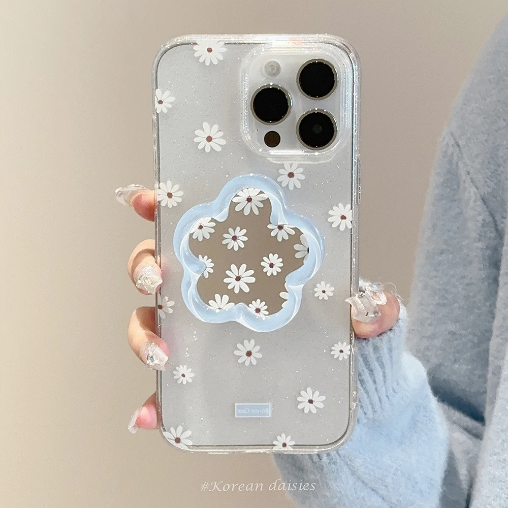 Glitter Bling Cute Daisy Phone Case for IPhone 16 14 15 13 12 11 Pro Max Lovely Flower Silicone Clear Soft Stand Holder Cover
Glitter Bling Cute Daisy Phone Case for IPhone 16 14 15 13 12 11 Pro Max Lovely Flower Silicone Clear Soft Stand Holder Cover
