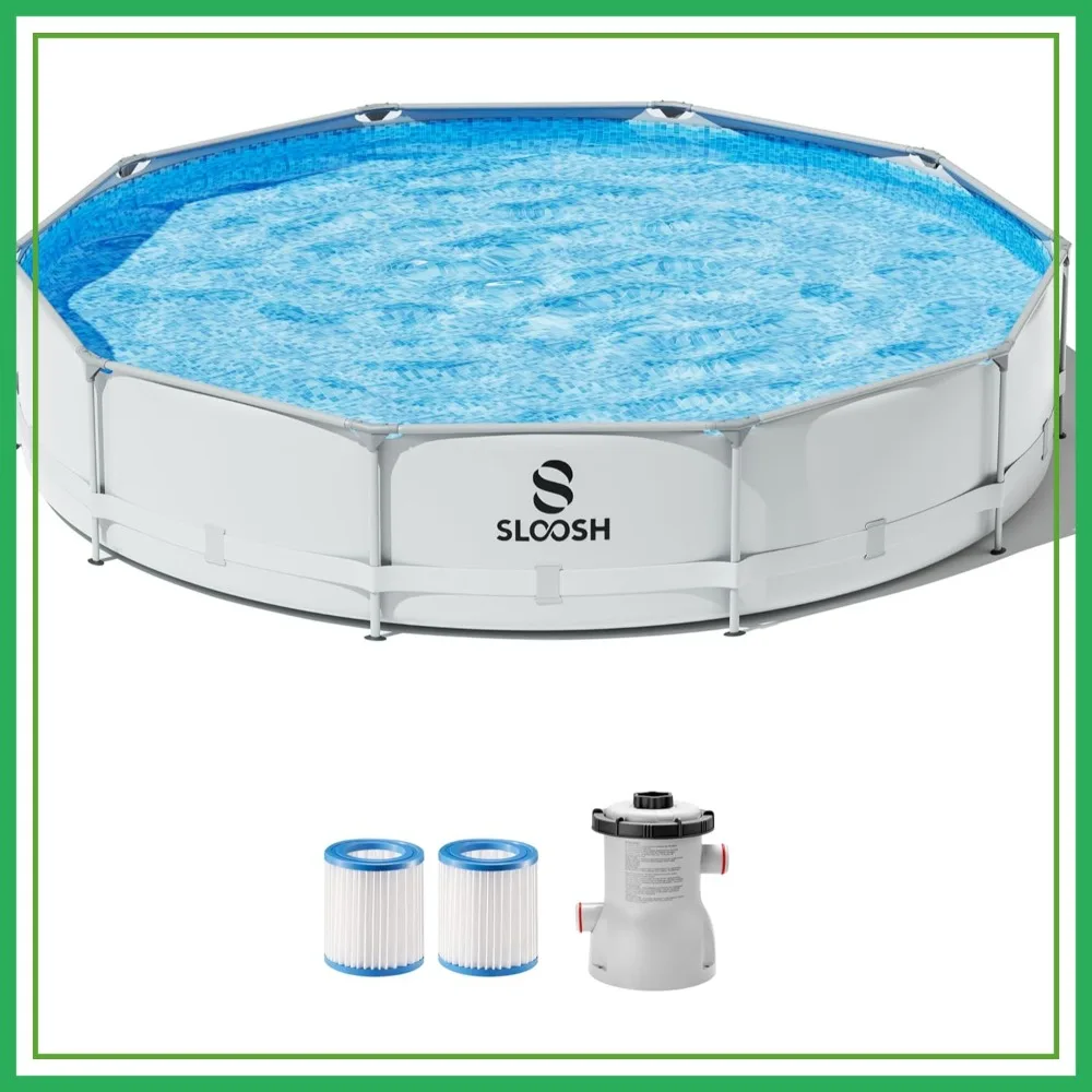 10ft x 30in Round Above Ground Pool Set with Filter Pump for Kids & Adults
10ft x 30in Round Above Ground Pool Set with Filter Pump for Kids & Adults