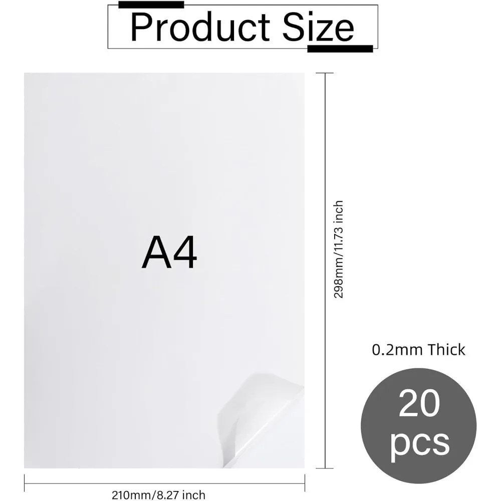 20 Sheets A4 Printable Washi Sticker Paper Translucent Self-Adhesive Paper Handbook DIY Stickers for Printer Diary Album
20 Sheets A4 Printable Washi Sticker Paper Translucent Self-Adhesive Paper Handbook DIY Stickers for Printer Diary Album