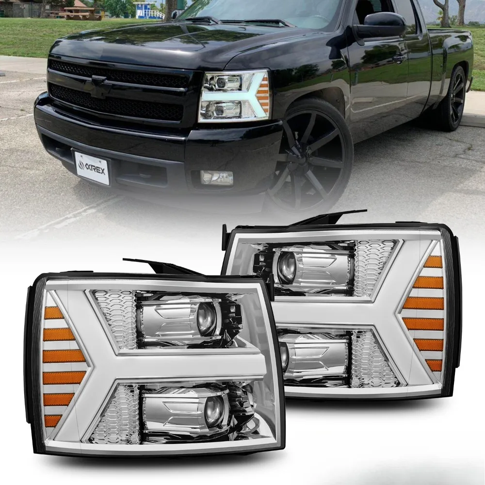 Fit 2007-2013 Chevrolet Silverado LUXX-Series LED Projector Chrome Headlights
Fit 2007-2013 Chevrolet Silverado LUXX-Series LED Projector Chrome Headlights