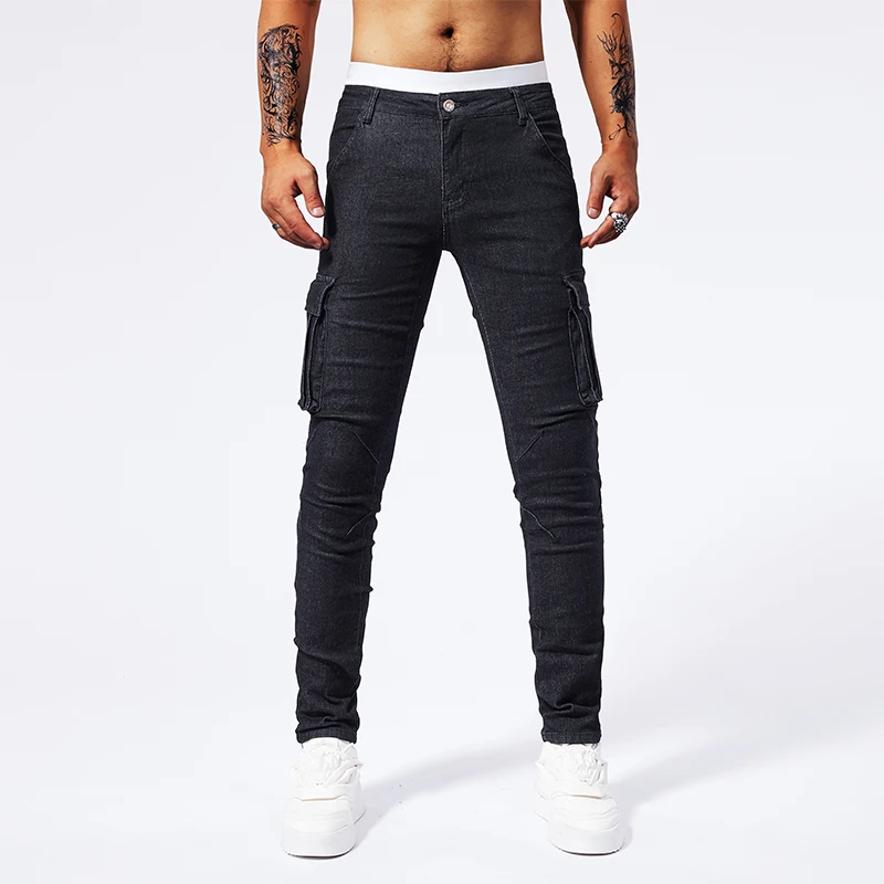 The new high-street trend of trendy work pants drawstring pants multi-pocket versatile casual Slim small foot jeans for men
The new high-street trend of trendy work pants drawstring pants multi-pocket versatile casual Slim small foot jeans for men