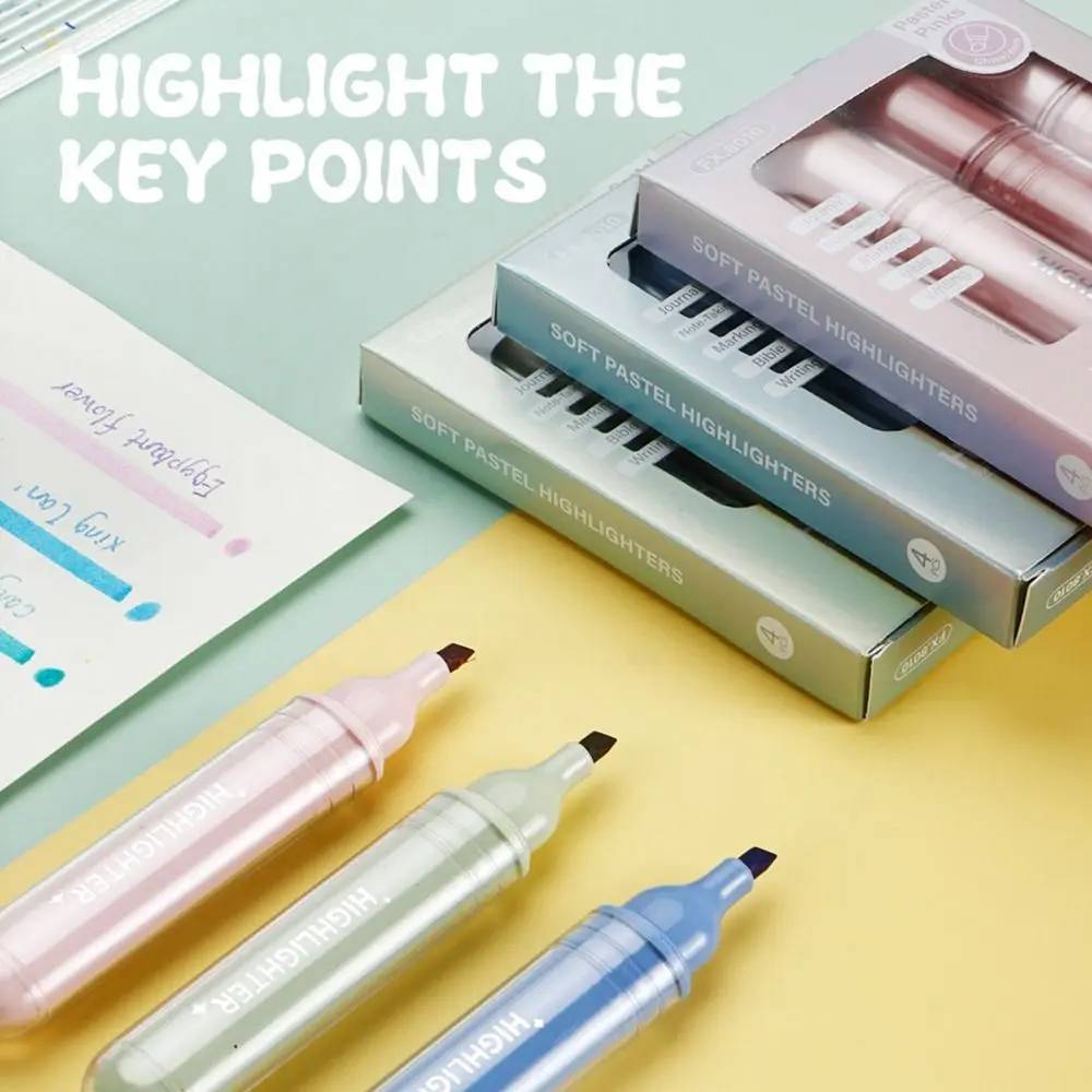4pcs/Set Multi Functional Pastel Color Highlighters Quick-drying Smooth Marker Pen Fluorescent Pen Gift
4pcs/Set Multi Functional Pastel Color Highlighters Quick-drying Smooth Marker Pen Fluorescent Pen Gift