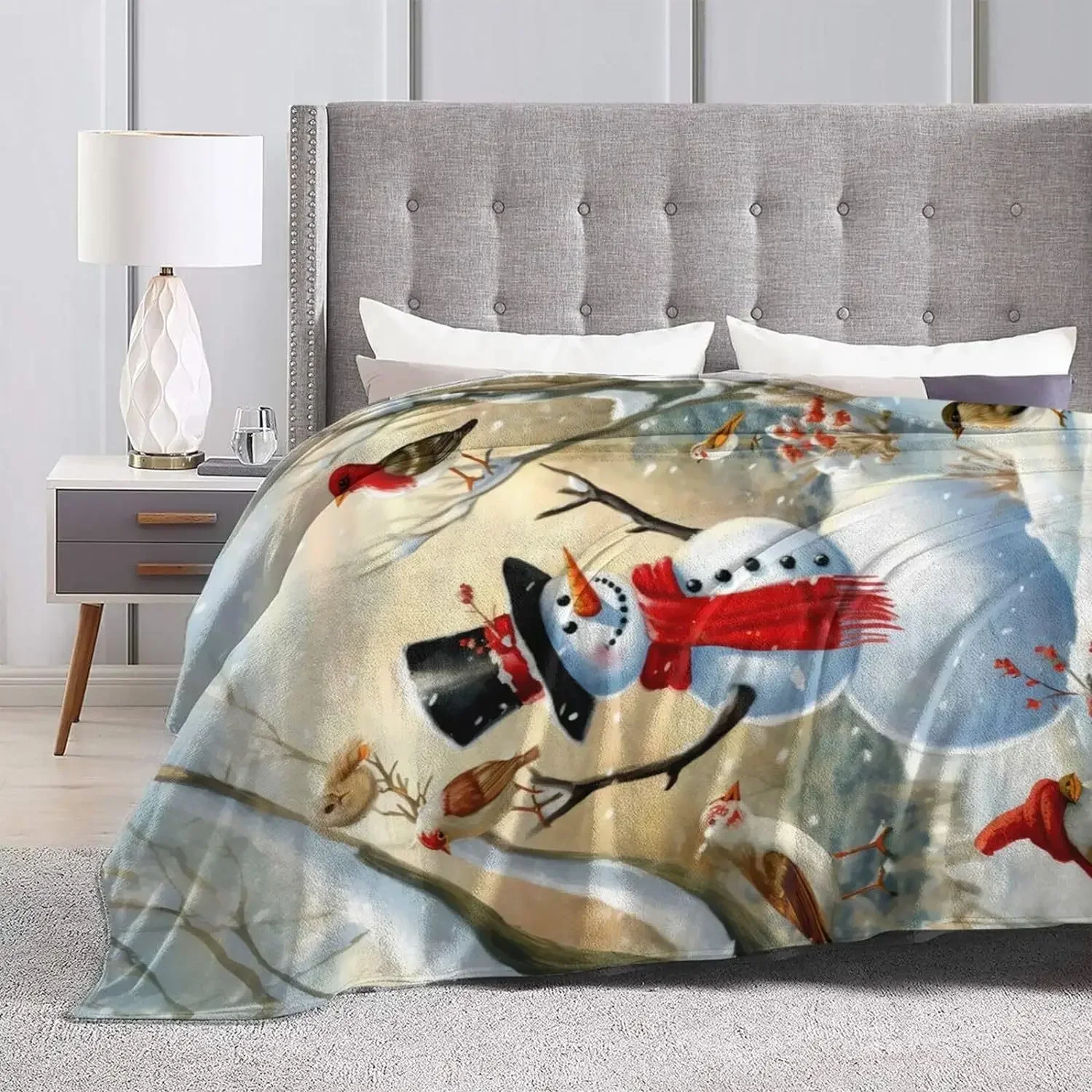 3d printed blanket Christmas snowman blanket winter bird plush ultra-fine fiber flannel blanket for livingroom bed sofa cover
3d printed blanket Christmas snowman blanket winter bird plush ultra-fine fiber flannel blanket for livingroom bed sofa cover