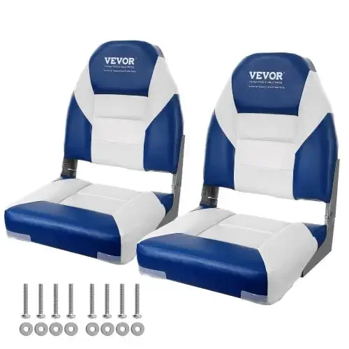 Boat Seats, 21.85" High Back Boat Seat, Folding Boat Chair with Thickened Sponge Padding and Hinge,
Boat Seats, 21.85" High Back Boat Seat, Folding Boat Chair with Thickened Sponge Padding and Hinge,