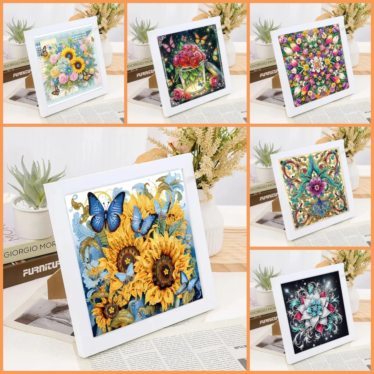 A DIY diamond painting with a flower pattern and crystal diamond, suitable for home bedroom wall decoration (no wooden frame)
A DIY diamond painting with a flower pattern and crystal diamond, suitable for home bedroom wall decoration (no wooden frame)