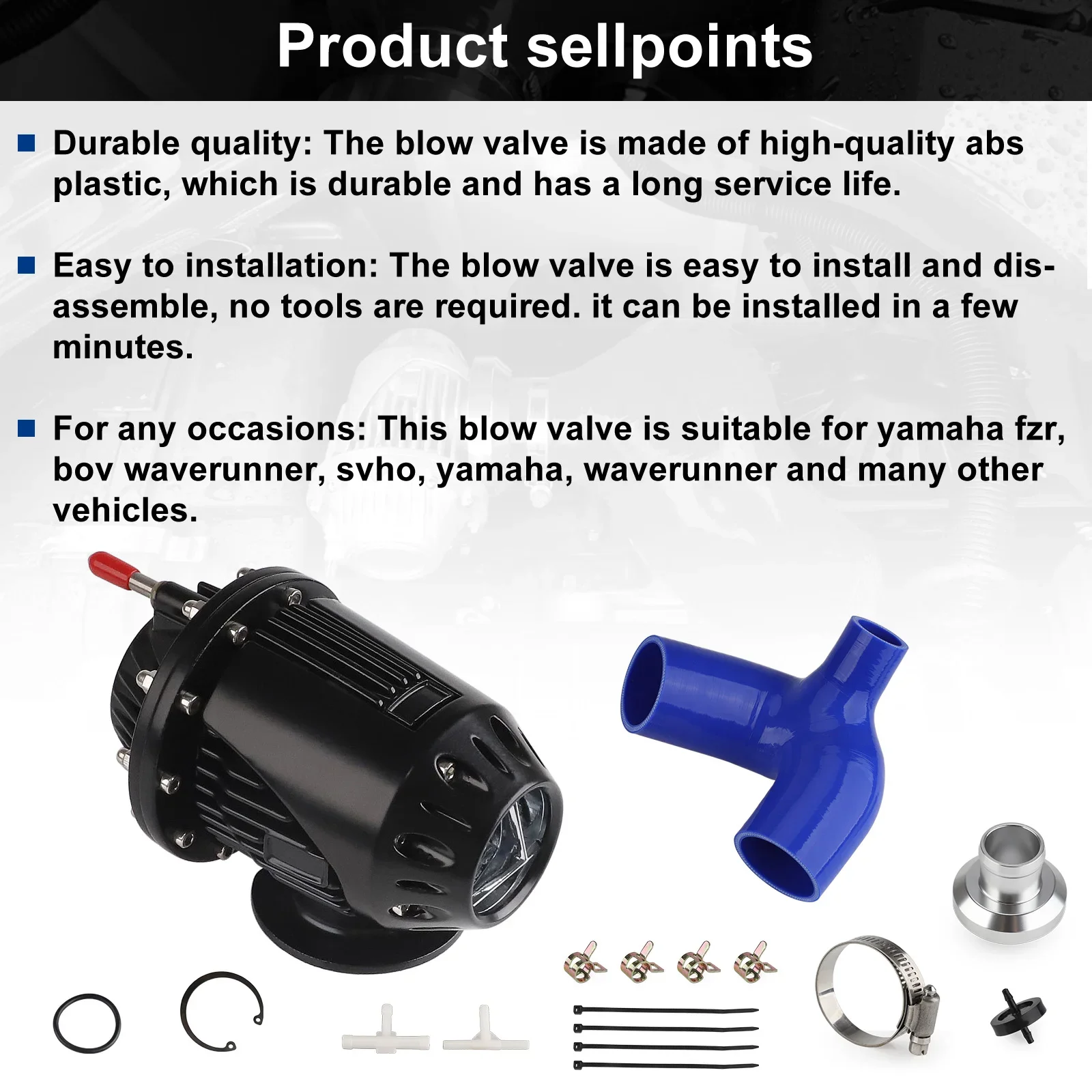 For Yamaha Fzr Fzs Svho Sho Fx Gp1800 WaveRunner FX New Supercharger Blow Off Valve Kit Bov Waverunner Motorcycle Accessories
For Yamaha Fzr Fzs Svho Sho Fx Gp1800 WaveRunner FX New Supercharger Blow Off Valve Kit Bov Waverunner Motorcycle Accessories