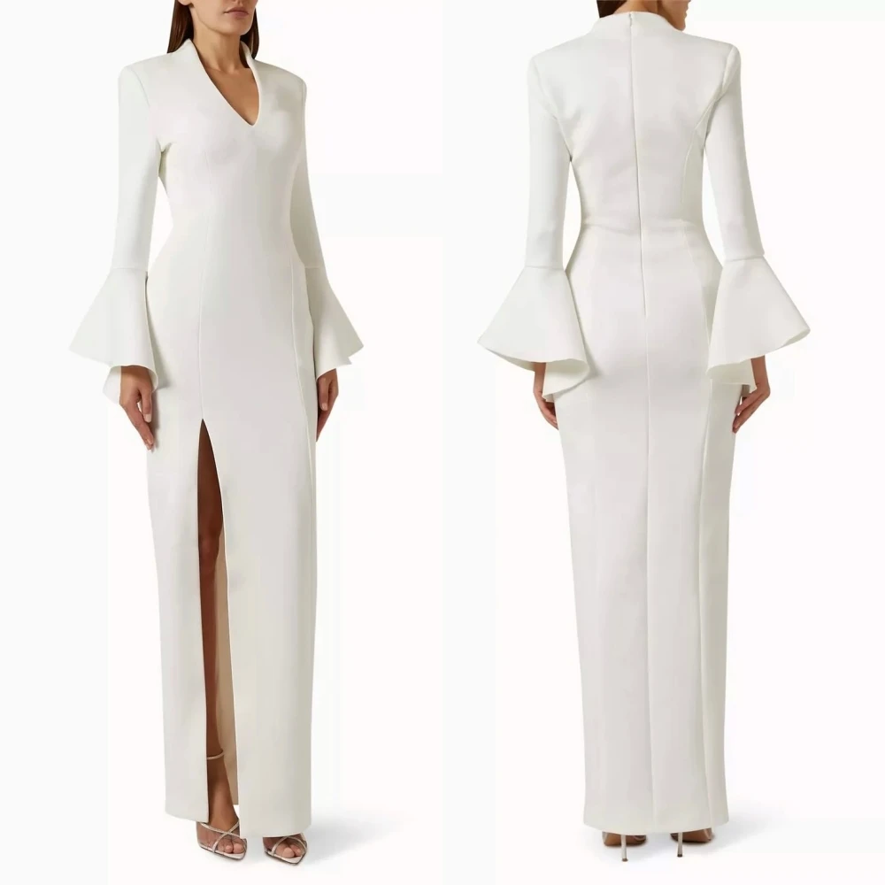 Прямые платья миди из джерси с v-образным вырезом по индивидуальному заказу, простые женские элегантные вечерние, свадебные, темпераментные, высокое качество
Прямые платья миди из джерси с v-образным вырезом по индивидуальному заказу, простые женские элегантные вечерние, свадебные, темпераментные, высокое качество