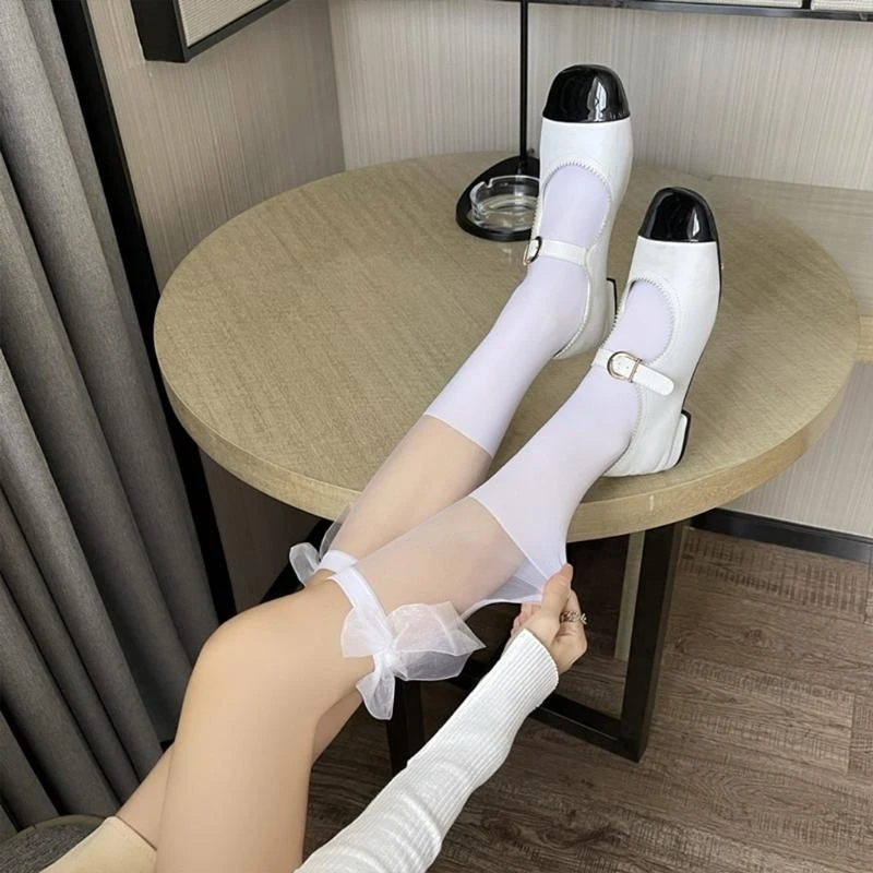 Прозрачные гольфы в стиле Лолиты, кавайные женские полосатые сетчатые чулки с бантом, 15UB
Прозрачные гольфы в стиле Лолиты, кавайные женские полосатые сетчатые чулки с бантом, 15UB