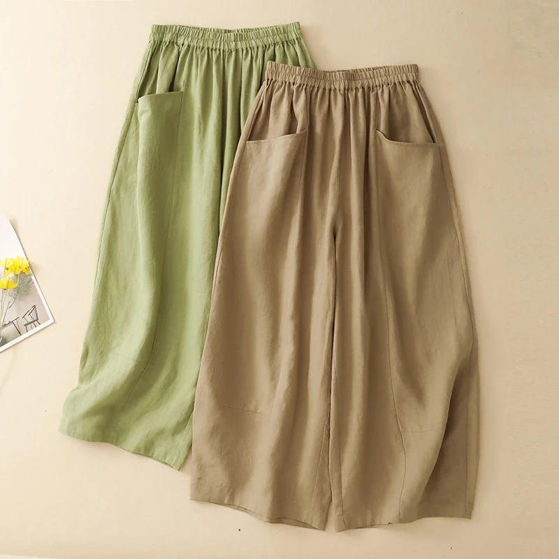 Comfortable Cotton Polyester Casual Pants Women's Loose Wide Leg Pants Simple Artistic Vintage Versatile Long Trousers
Comfortable Cotton Polyester Casual Pants Women's Loose Wide Leg Pants Simple Artistic Vintage Versatile Long Trousers