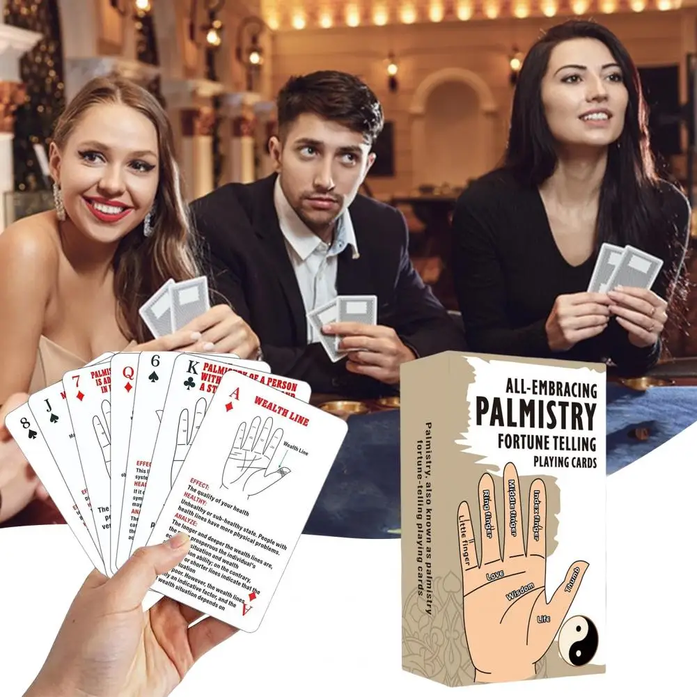52 шт./кор. игральные карты Palmistry Fortune Telling, игровая колода, карты Таро, игральные карты, набор настольных игр с инструментами для самостоятельного восстановления
52 шт./кор. игральные карты Palmistry Fortune Telling, игровая колода, карты Таро, игральные карты, набор настольных игр с инструментами для самостоятельного восстановления