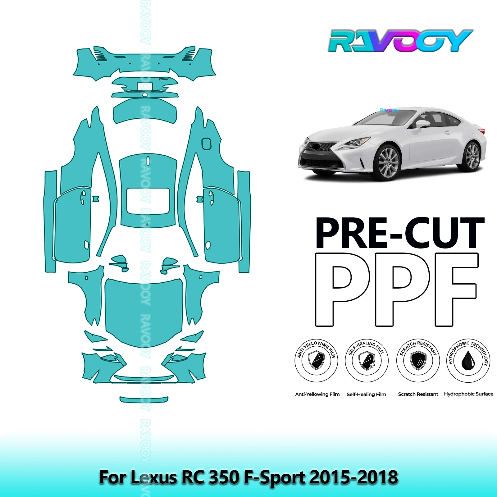 8.5Mil Full Vehicle Precut PPF Paint Protection Film For Lexus RC 350 F-Sport 2015-2018
8.5Mil Full Vehicle Precut PPF Paint Protection Film For Lexus RC 350 F-Sport 2015-2018