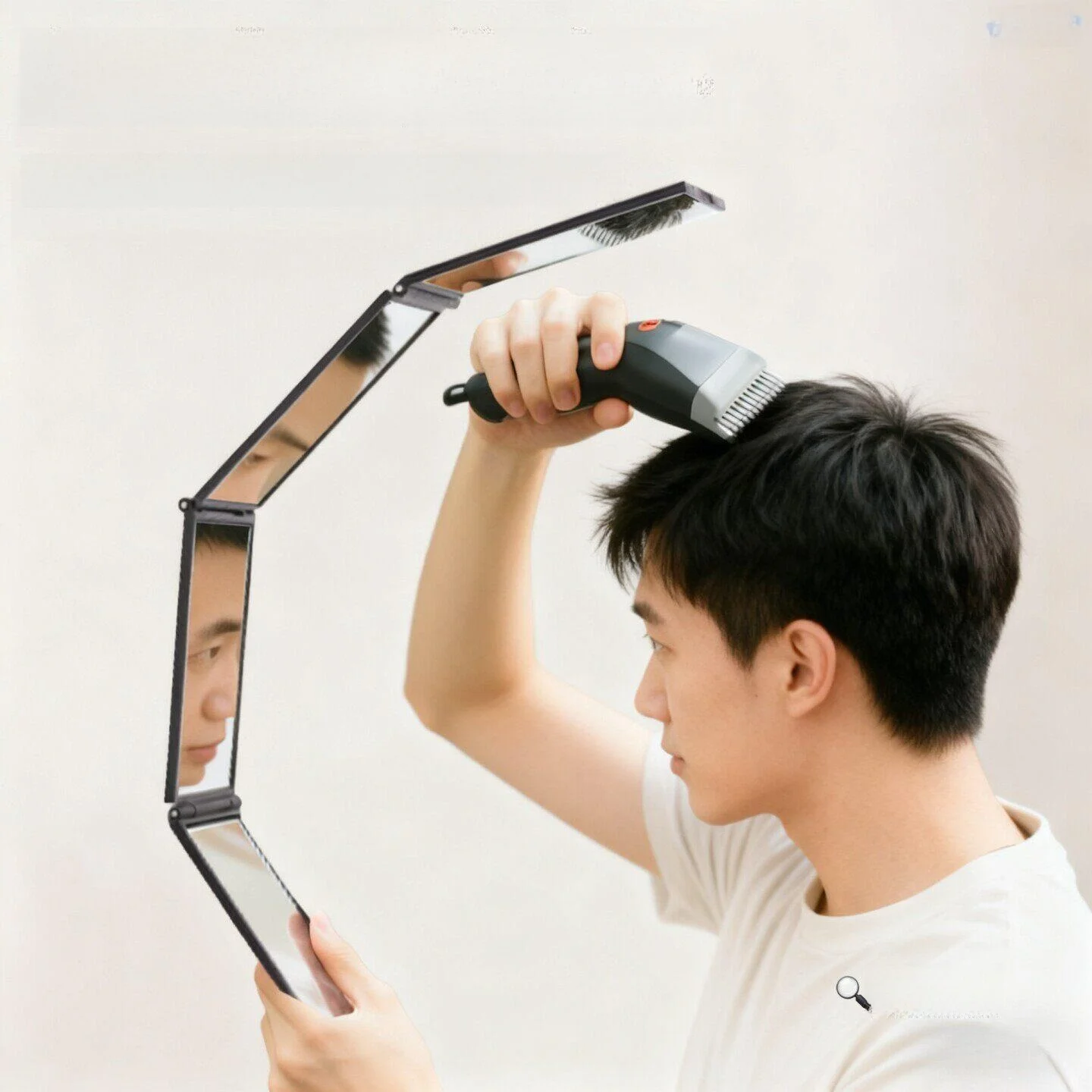 Home Haircutting Mirror Four Sides Foldable Visual Back of Head White Hair Removal Multi Angle Self Haircutting Tool
Home Haircutting Mirror Four Sides Foldable Visual Back of Head White Hair Removal Multi Angle Self Haircutting Tool
