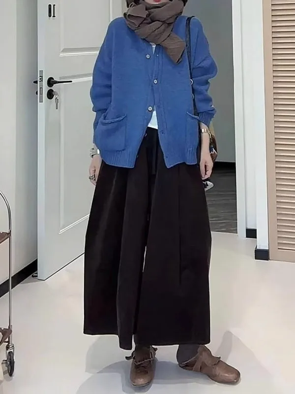 plus Size Retro Corduroy Casual Wide Leg Pants Women's Fashion Loose Spring New Style Commute High Waist Elastic Ladies Trousers
plus Size Retro Corduroy Casual Wide Leg Pants Women's Fashion Loose Spring New Style Commute High Waist Elastic Ladies Trousers