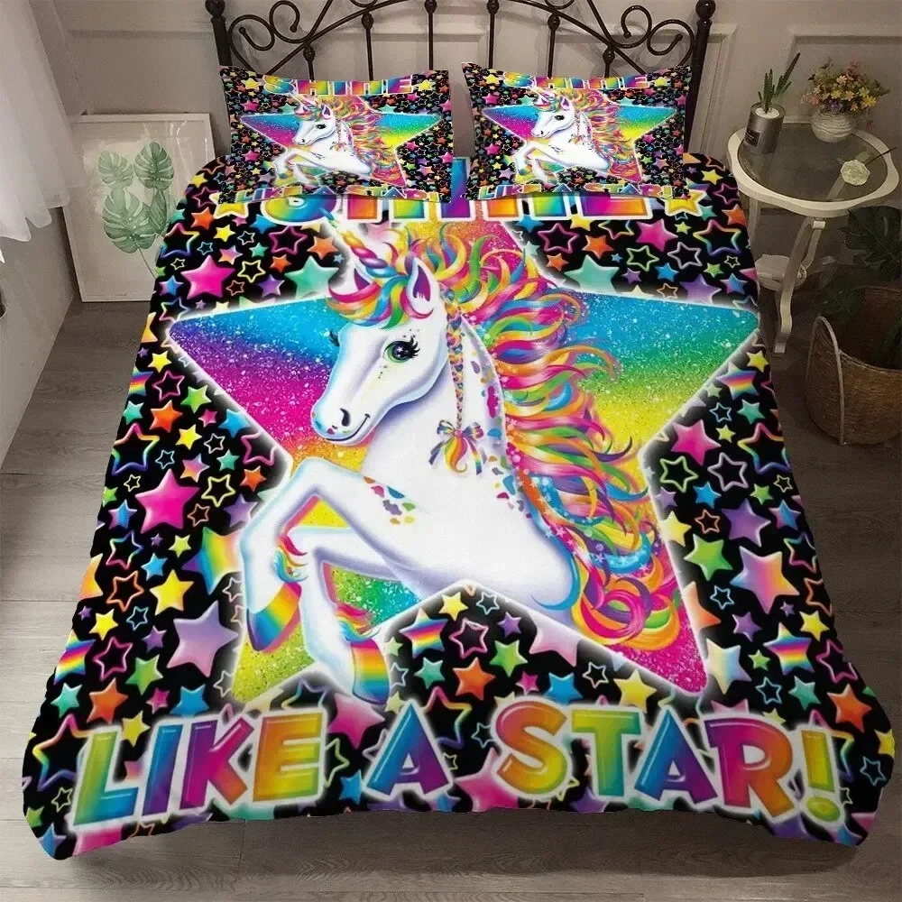 Top Children Bedding Set Single Bedding and Bed Sets Home Textile Unicorn Cartoon Lovely Duvet Cover Set King Queen Size Twin 
Top Children Bedding Set Single Bedding and Bed Sets Home Textile Unicorn Cartoon Lovely Duvet Cover Set King Queen Size Twin