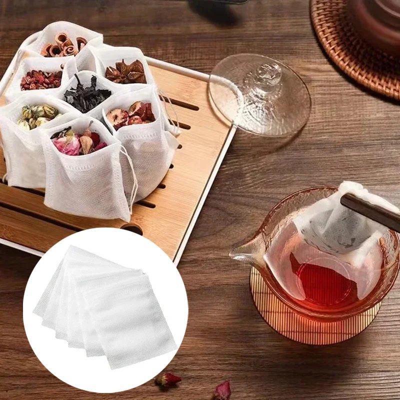 100pcs Disposable Tea Filter Bags; Drawstring Filter Tea Bags 100pcs Disposable Tea Filter Bags; Drawstring Filter Tea Bags
100pcs Disposable Tea Filter Bags; Drawstring Filter Tea Bags 100pcs Disposable Tea Filter Bags; Drawstring Filter Tea Bags
