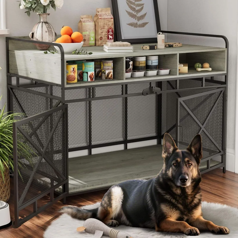 Dog Crate Furniture, 48 Inch Large Dog Kennel End Table with 3 Drawers, Heavy Duty Dog Crate for Large Dogs, Wooden Decorative X
Dog Crate Furniture, 48 Inch Large Dog Kennel End Table with 3 Drawers, Heavy Duty Dog Crate for Large Dogs, Wooden Decorative X