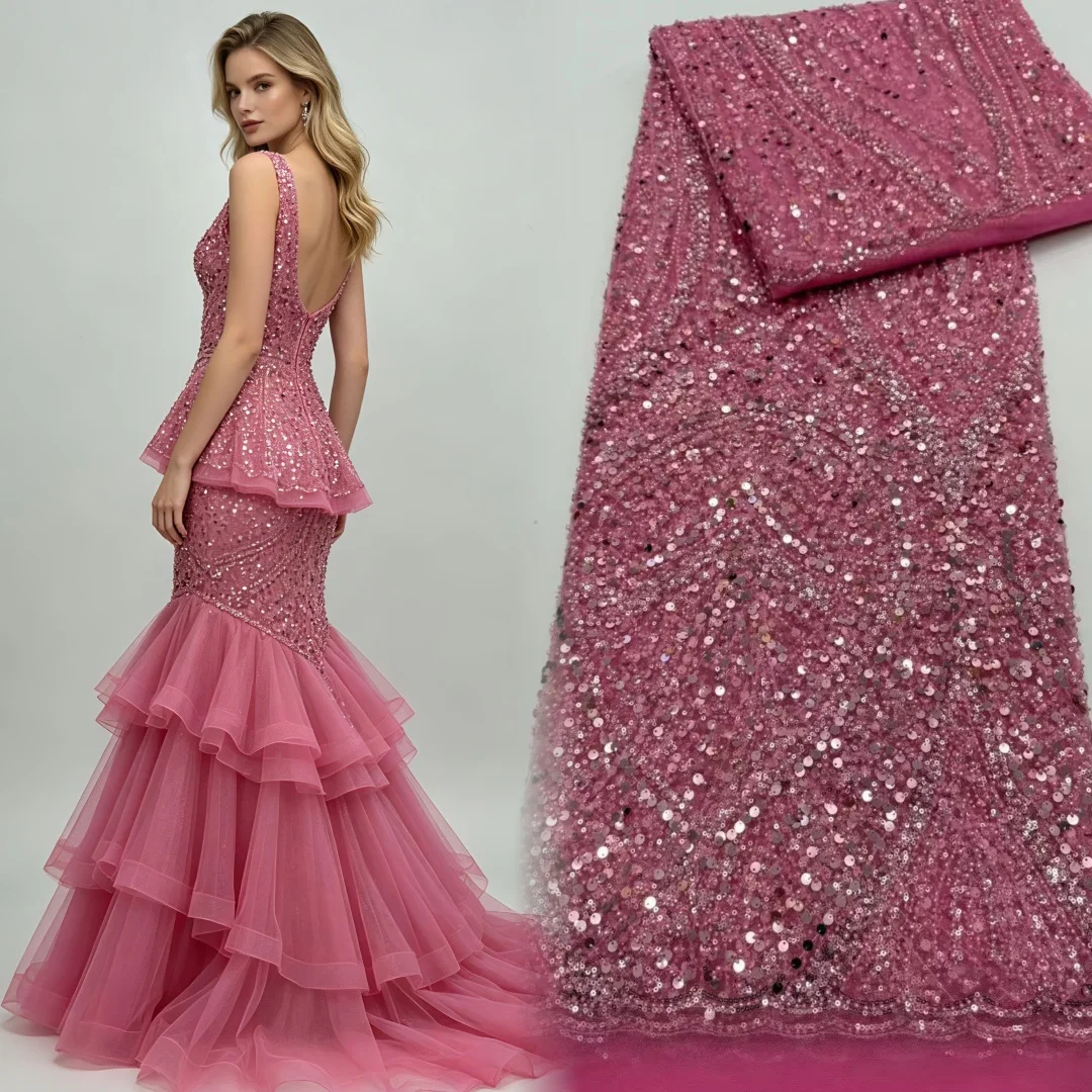 Latest Fashion French Embroidery Stone Beads Lace African Nigerian Sequins Mesh Glass Beads Lace Fabric Wedding Party Dress Sew
Latest Fashion French Embroidery Stone Beads Lace African Nigerian Sequins Mesh Glass Beads Lace Fabric Wedding Party Dress Sew