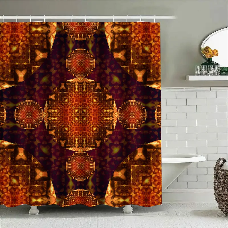 Luxury Shower Curtain Fabric with Golden Geometric Print for Bathroom Decor Water Absorption Printing Bath Rug Cover Waterproof
Luxury Shower Curtain Fabric with Golden Geometric Print for Bathroom Decor Water Absorption Printing Bath Rug Cover Waterproof