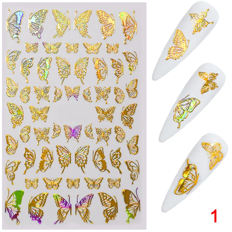 Nail Art Laser Gold And Silver Butterfly Sticker Spring Summer Butterfly Designs Manicure Nail Sticker
Nail Art Laser Gold And Silver Butterfly Sticker Spring Summer Butterfly Designs Manicure Nail Sticker