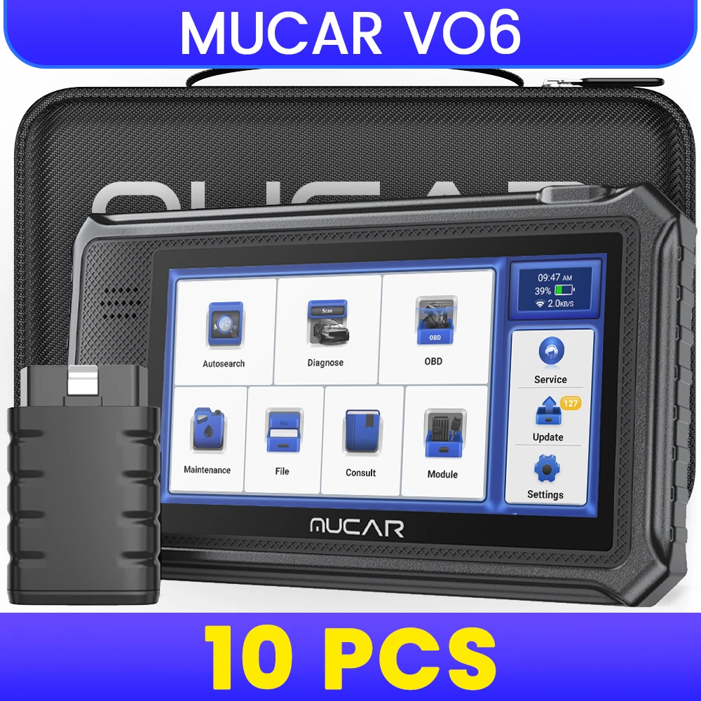3-20 PCS MUCAR VO6 Professional Car Diagnostic Tools 28 Resets Oil DPF BRAKE ETS Full System Lifetime Free Auto VIN Obd2 Scanner
3-20 PCS MUCAR VO6 Professional Car Diagnostic Tools 28 Resets Oil DPF BRAKE ETS Full System Lifetime Free Auto VIN Obd2 Scanner