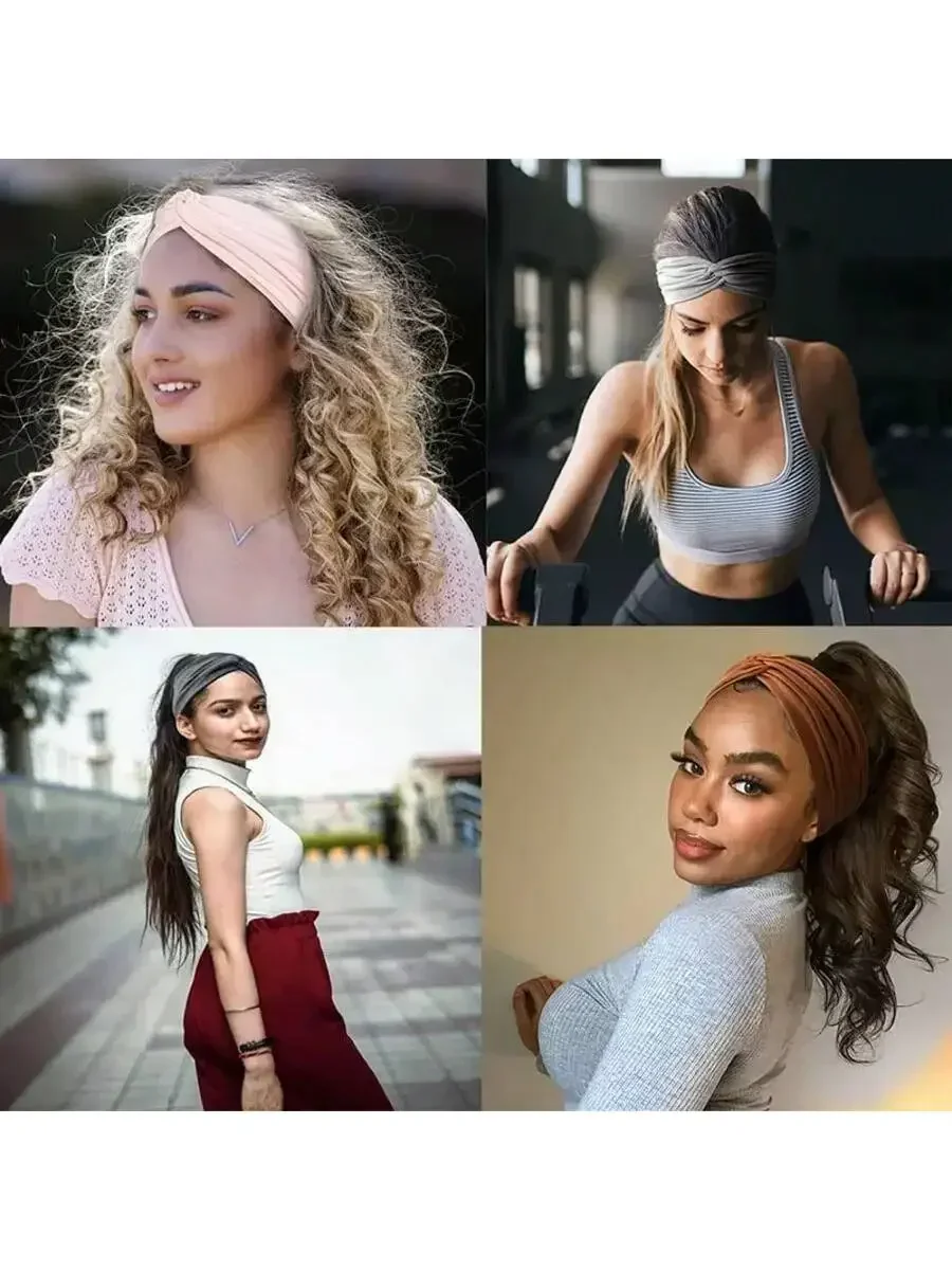 4-Pack Wide Knotted Headbands For Women - Soft Bohemian Turban Hair Accessories For Yoga Running Sports Everyday Wear
4-Pack Wide Knotted Headbands For Women - Soft Bohemian Turban Hair Accessories For Yoga Running Sports Everyday Wear