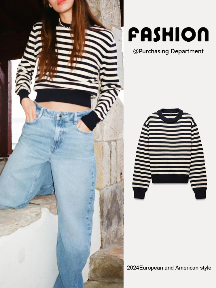 Spring New Arrival Women's Versatile round Ne Long Sve Striped Casual Sport ort Knitted Sweater Slim Fit Commute Sle
Spring New Arrival Women's Versatile round Ne Long Sve Striped Casual Sport ort Knitted Sweater Slim Fit Commute Sle