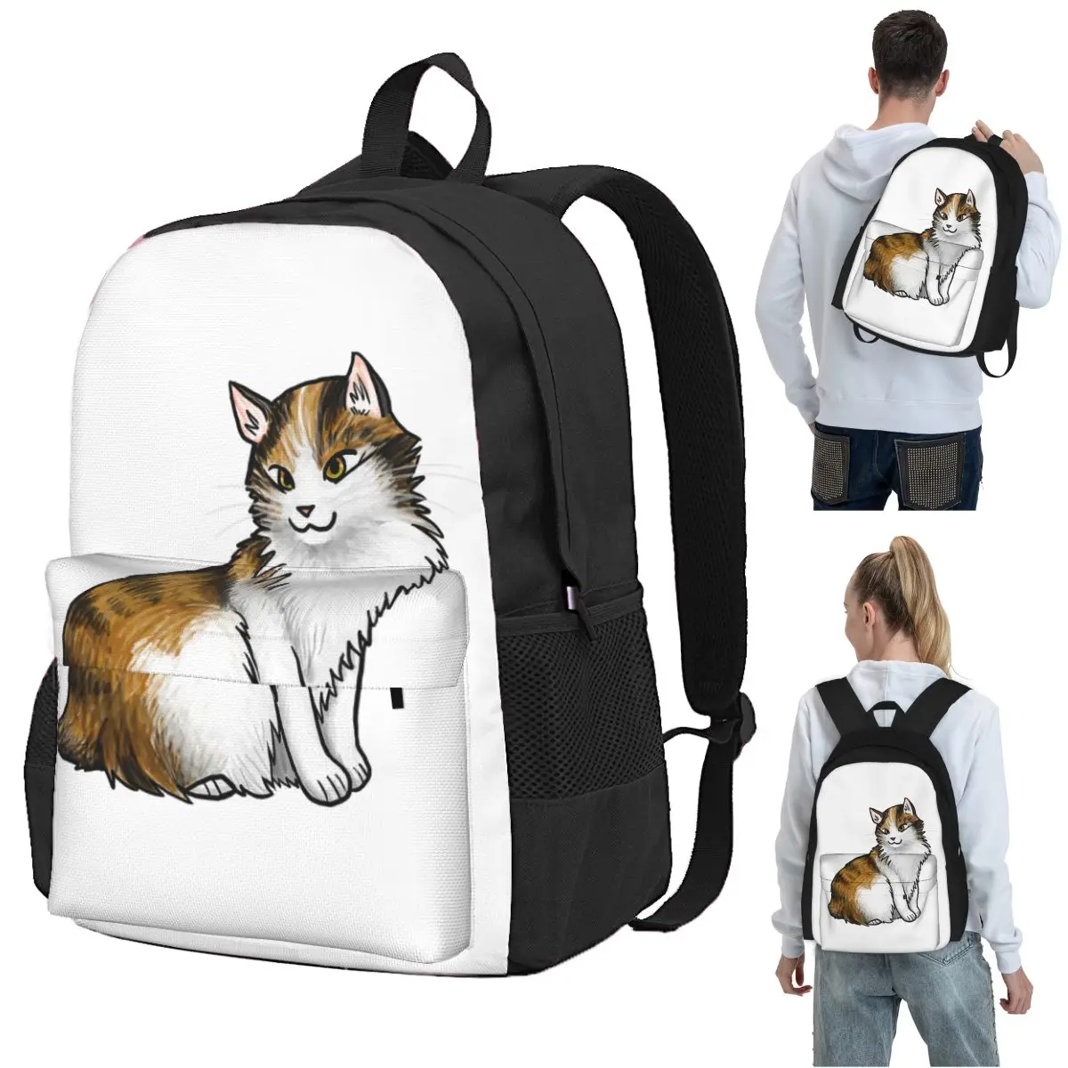 Cat - American Bobtail - Custom Honey Backpack Student BookBag Kids School Bag Computer Shoulder Bags for Men Women
Cat - American Bobtail - Custom Honey Backpack Student BookBag Kids School Bag Computer Shoulder Bags for Men Women