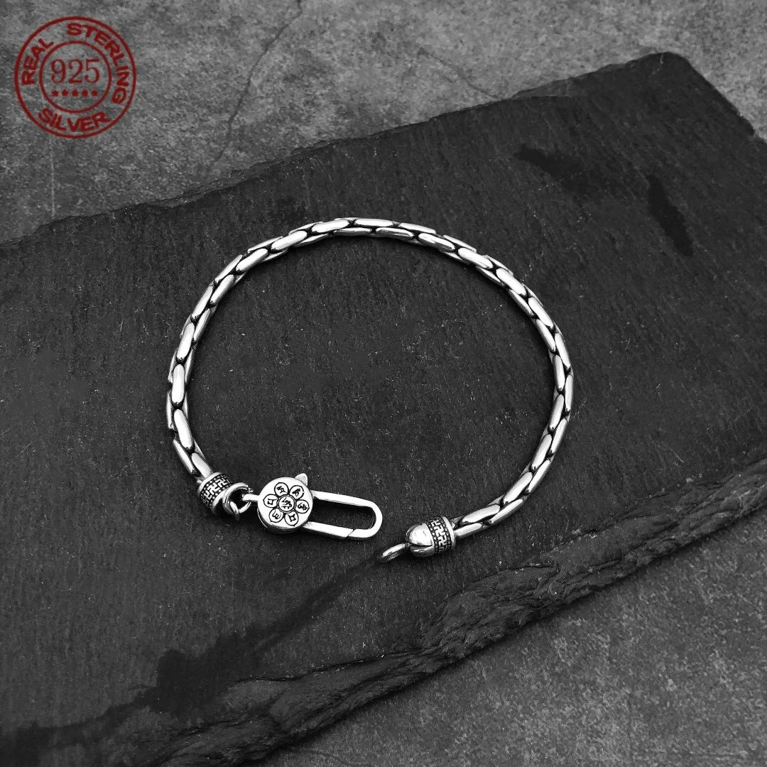 3MM New 100% Authentic S925 Sterling Silver Bamboo Bracelet Necklace Vintage Hip Hop Fashion Jewelry Gift for Men and Women
3MM New 100% Authentic S925 Sterling Silver Bamboo Bracelet Necklace Vintage Hip Hop Fashion Jewelry Gift for Men and Women
