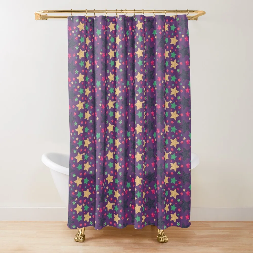 Colourful stars pattern repeat in purple retro Shower Curtain Bathroom Deco Bathroom Accessories Curtain
Colourful stars pattern repeat in purple retro Shower Curtain Bathroom Deco Bathroom Accessories Curtain