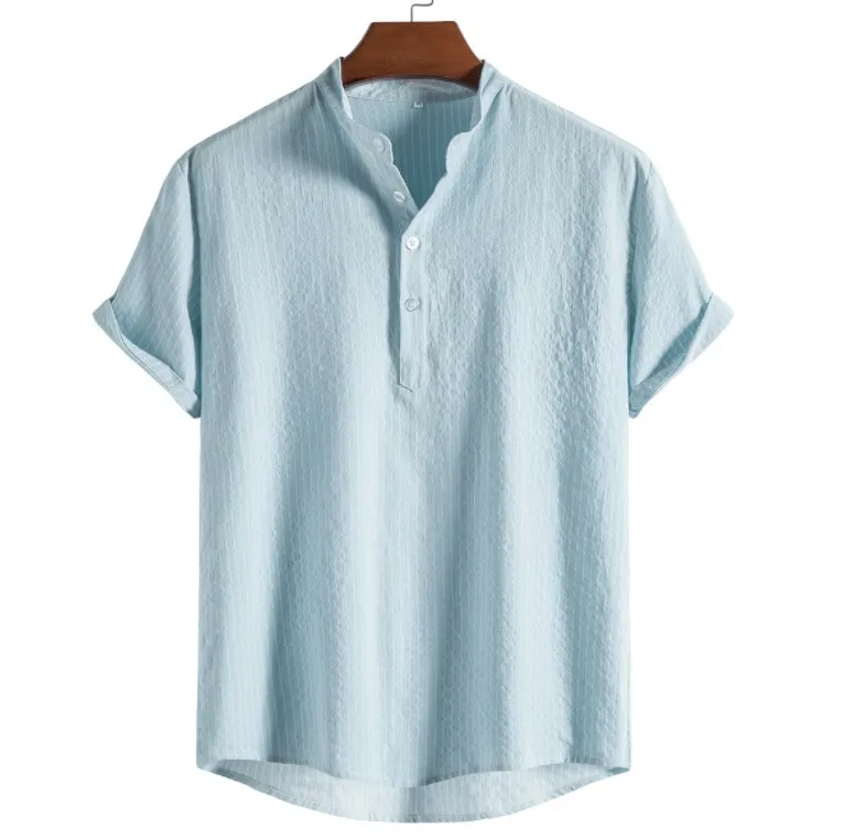 Summer Big Size Short Sleeve Striped Shirt Men's Top Youth Fashion Loose Fit Polyester Blend Casual Shirt for Men
Summer Big Size Short Sleeve Striped Shirt Men's Top Youth Fashion Loose Fit Polyester Blend Casual Shirt for Men