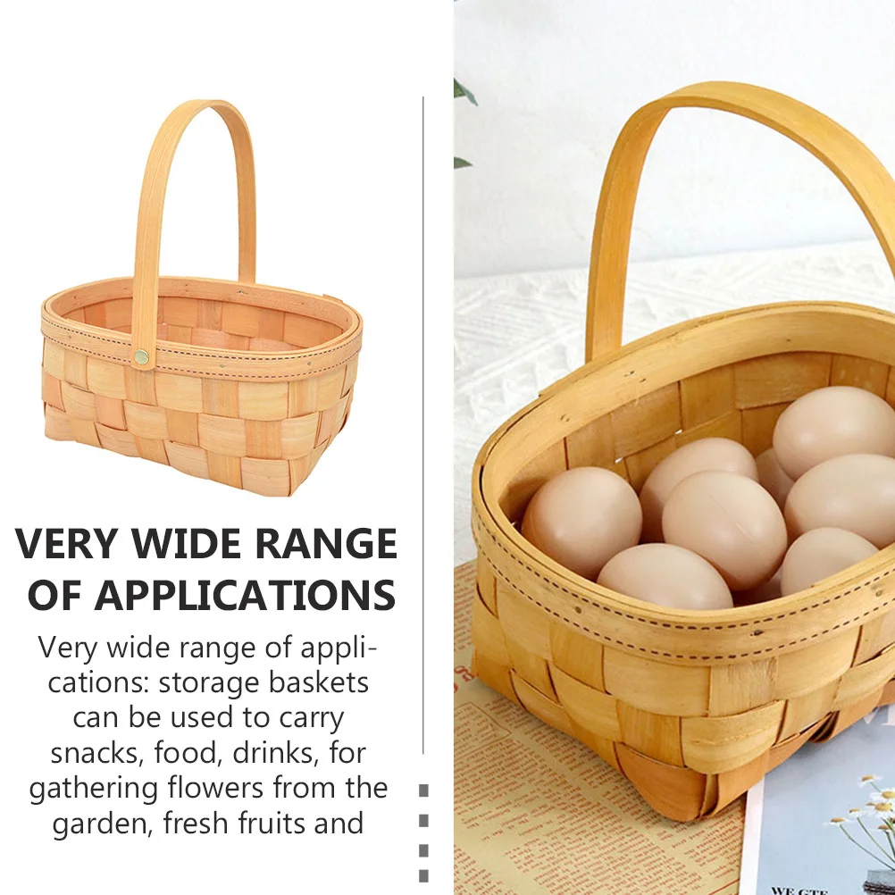 Wooden Picnic Basket for 2 People Portable Woven Storage Basket Natural Snack Fruit Vegetable Flower Gathering Outdoor Camping
Wooden Picnic Basket for 2 People Portable Woven Storage Basket Natural Snack Fruit Vegetable Flower Gathering Outdoor Camping