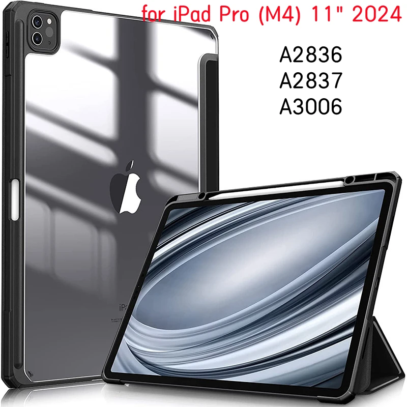 Прозрачный Акриловый чехол с держателем для карандашей для iPad Pro M4 11 дюймов
Прозрачный Акриловый чехол с держателем для карандашей для iPad Pro M4 11 дюймов