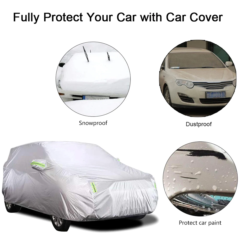 XL Car Cover Full Sedan Covers with Reflective Strip Sunscreen Protection Dustproof&Waterproof UV Scratch-Resistant Universal
XL Car Cover Full Sedan Covers with Reflective Strip Sunscreen Protection Dustproof&Waterproof UV Scratch-Resistant Universal