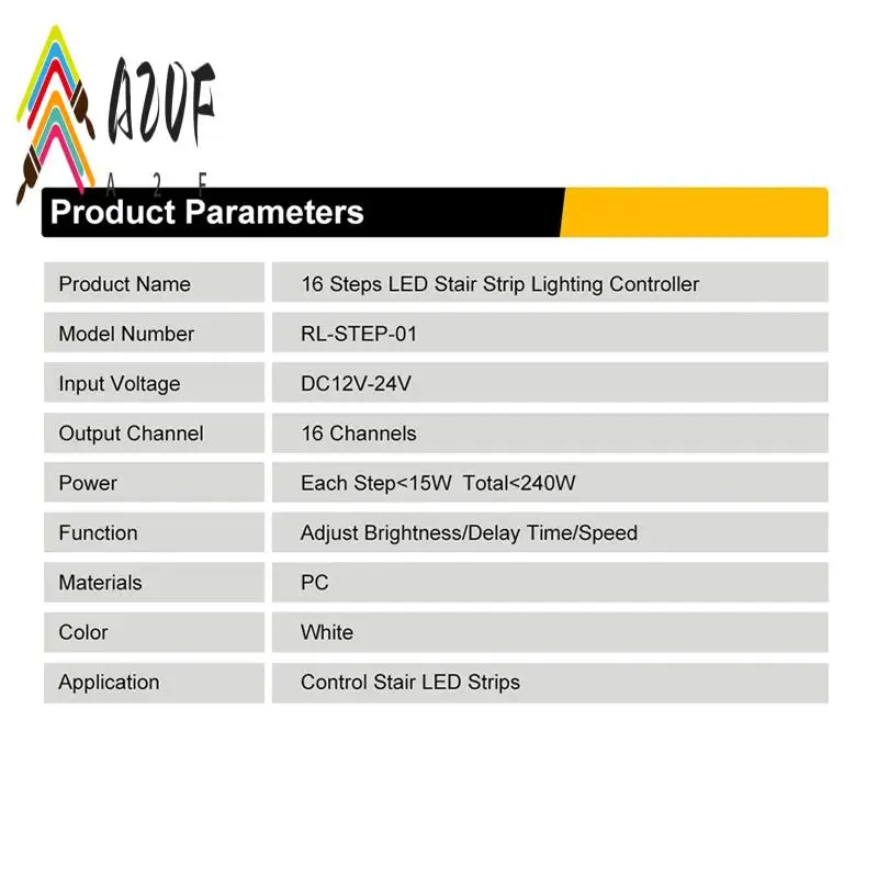 A20F-16 Channels Led Stair Light Staircase Controller 2 PIR For Indoor Flexible LED COB Strip Light
A20F-16 Channels Led Stair Light Staircase Controller 2 PIR For Indoor Flexible LED COB Strip Light