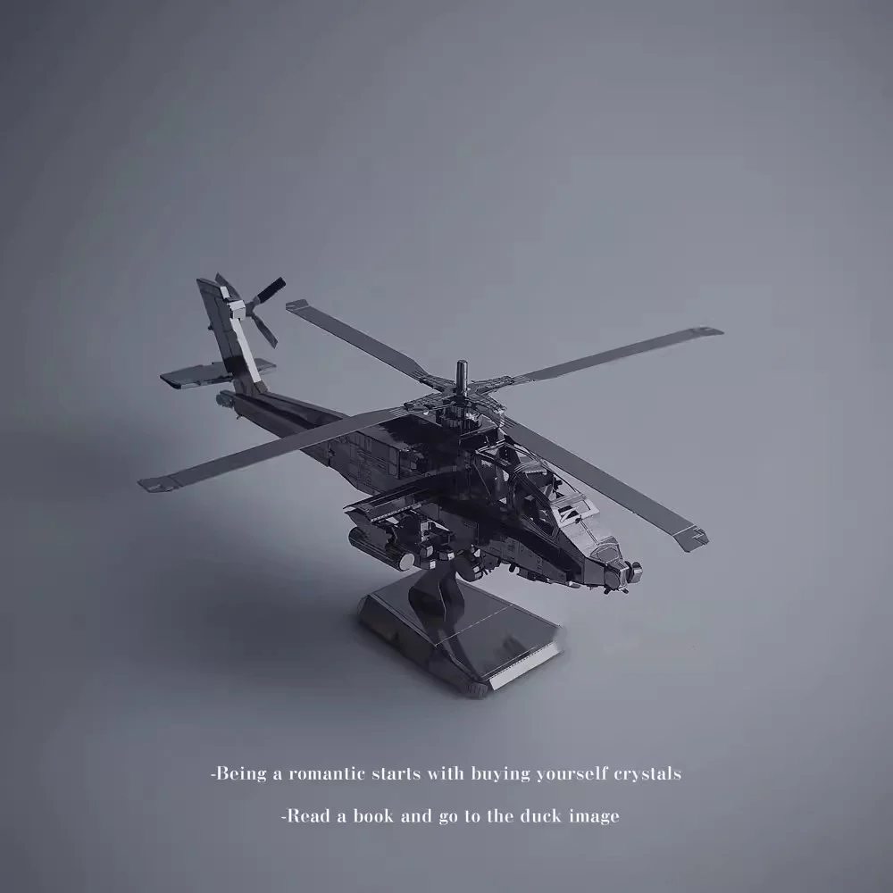 3D Metal Puzzle AH-64 Helicopter Model Creative Stress Relief Ornament for Birthday Gift to Friends
3D Metal Puzzle AH-64 Helicopter Model Creative Stress Relief Ornament for Birthday Gift to Friends