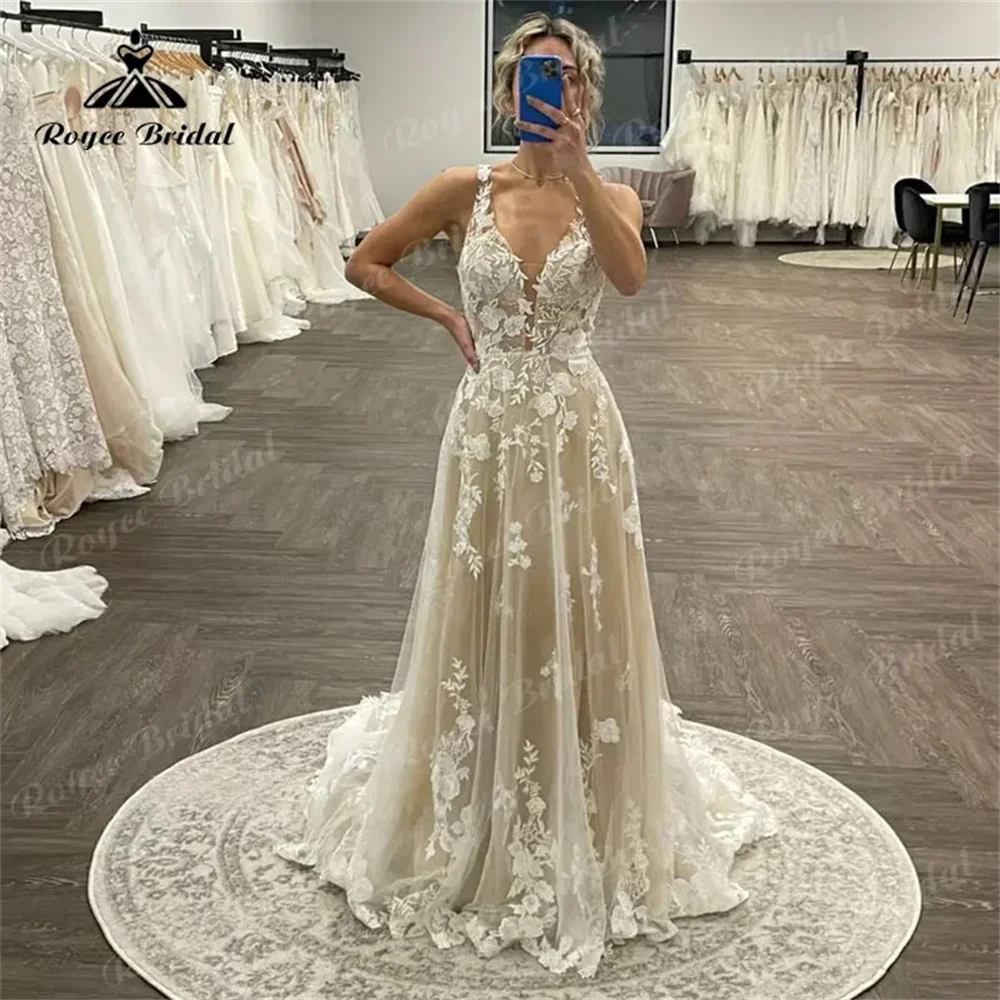 hochzeitskleid Deep V Neck Lace Appliques Backless Wedding Dress for Women Sweep Train 2023 Vestido Civil Boho robe de mariée
hochzeitskleid Deep V Neck Lace Appliques Backless Wedding Dress for Women Sweep Train 2023 Vestido Civil Boho robe de mariée