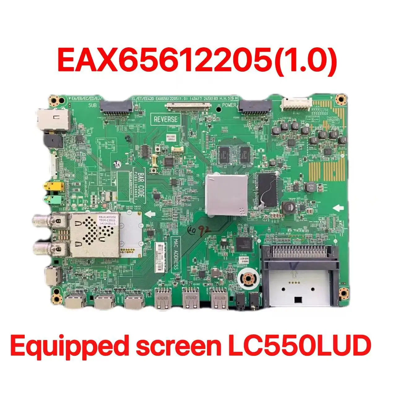 good working for 55EC9300-CA TV motherboard mainboard EAX65612205(1.0) for screen LC550LUD
good working for 55EC9300-CA TV motherboard mainboard EAX65612205(1.0) for screen LC550LUD