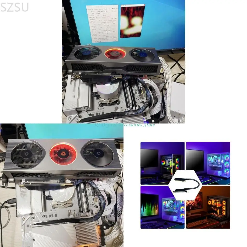 SZSU PCIE 5.0 x16 Удлинительная кабель быстро скоростная графическая карта Соединение 64GT \ S Адаптер
SZSU PCIE 5.0 x16 Удлинительная кабель быстро скоростная графическая карта Соединение 64GT \ S Адаптер
