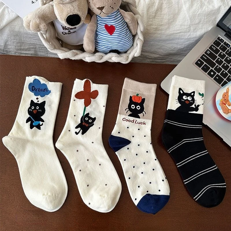 Anime Cartoon Cute Cat Socks Personality Polka Dot Pile Socks Neutral Casual Mid Tube Socks Student Socks 
Anime Cartoon Cute Cat Socks Personality Polka Dot Pile Socks Neutral Casual Mid Tube Socks Student Socks