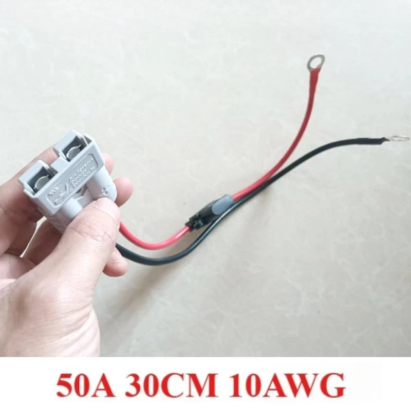 1PCS 50Amp 30cm 10AWG Plug Extension Cable for Connector Cable with 50A Fuse Electrical Equipment
1PCS 50Amp 30cm 10AWG Plug Extension Cable for Connector Cable with 50A Fuse Electrical Equipment