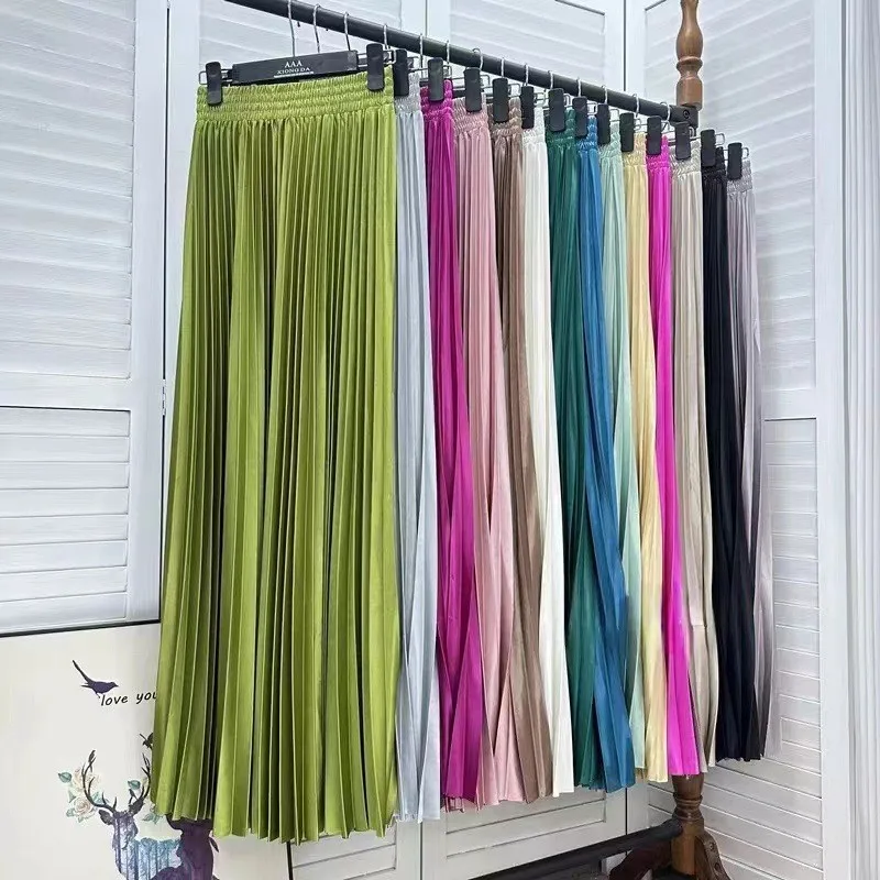 2026 New High-Waisted Pleated Skirt Women's Draping Elastic Waist Multi-Style Slimming Long Skirts in Solid Color
2026 New High-Waisted Pleated Skirt Women's Draping Elastic Waist Multi-Style Slimming Long Skirts in Solid Color