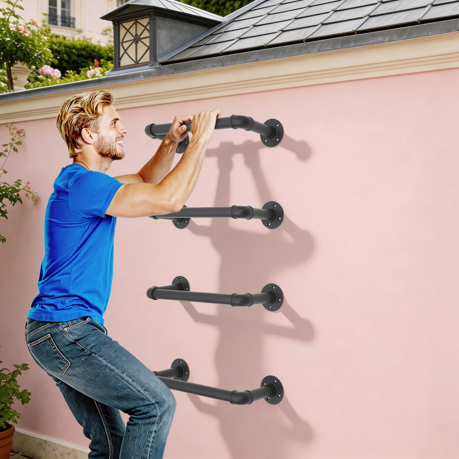 4 Pcs Wall Mounted Ladder,Wall Mounted Emergency Escape Ladder,Space-Saving Wall-Mount Egress Ladder,Step Ladder 4 Pack for Basement Window Well & Egress
4 Pcs Wall Mounted Ladder,Wall Mounted Emergency Escape Ladder,Space-Saving Wall-Mount Egress Ladder,Step Ladder 4 Pack for Basement Window Well & Egress