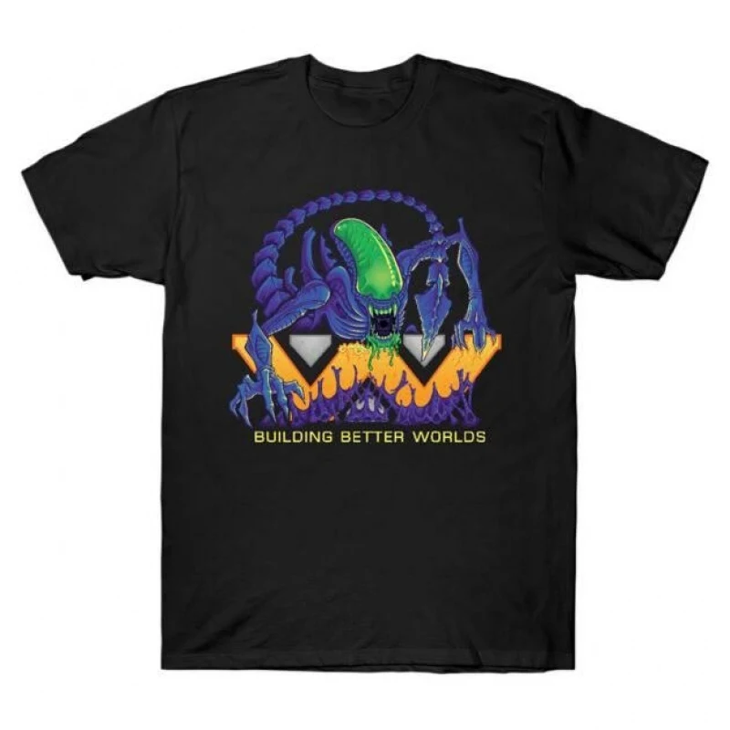 Building Better Worlds 412 Sci-Fi Alien Gift T-Shirt Weyland LV-426 Horror movie Xenomorph printed Graphic clothes All size tops
Building Better Worlds 412 Sci-Fi Alien Gift T-Shirt Weyland LV-426 Horror movie Xenomorph printed Graphic clothes All size tops