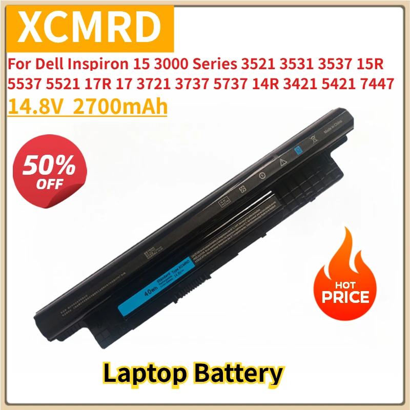New Replacement Laptop Battery XCMRD 14.8V 2700mAh for Dell Inspiron 15 3000 Series 3521 3531 3537 15R 5537 5521 17R 17 3721
New Replacement Laptop Battery XCMRD 14.8V 2700mAh for Dell Inspiron 15 3000 Series 3521 3531 3537 15R 5537 5521 17R 17 3721
