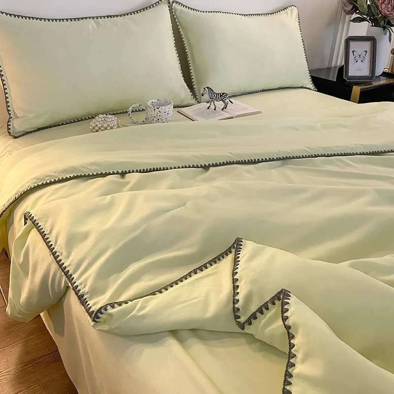 Summer Comforter Set Home Textile Soy Fiber Thin Quilt Bed Sheet Pillowcase 4pcs Bedding Set Double Queen Size Summer Blanket
Summer Comforter Set Home Textile Soy Fiber Thin Quilt Bed Sheet Pillowcase 4pcs Bedding Set Double Queen Size Summer Blanket