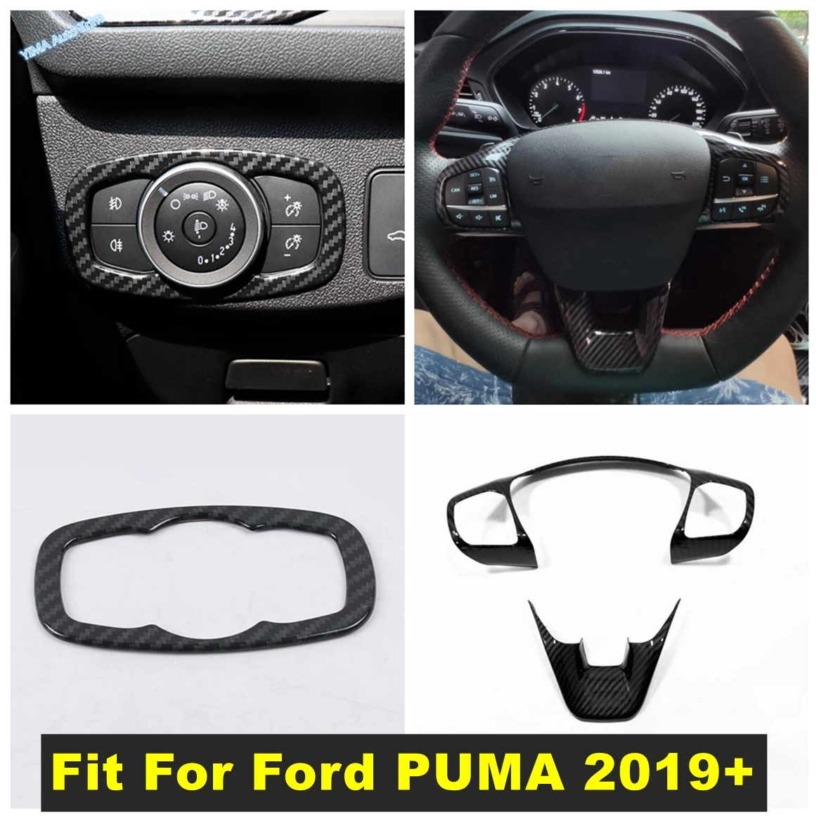 For Ford PUMA 2019 2020 2021 2022 2023 2024 Carbon Auto Style Steering Wheel Headlight Head Light Lamp Switch Buttons Cover Trim
For Ford PUMA 2019 2020 2021 2022 2023 2024 Carbon Auto Style Steering Wheel Headlight Head Light Lamp Switch Buttons Cover Trim