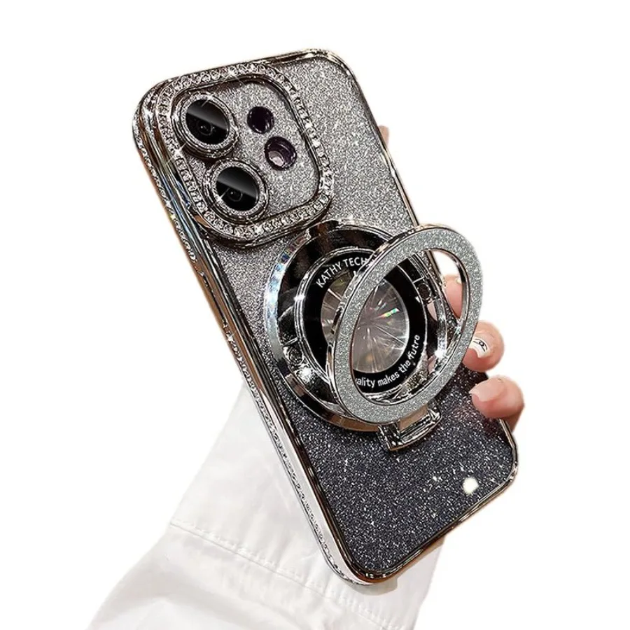 Bling Glitter Phone Case Compatible with iPhone 12, Kickstand Camera Lens Protector Soft Cover Sparkling Rhinestone Case
Bling Glitter Phone Case Compatible with iPhone 12, Kickstand Camera Lens Protector Soft Cover Sparkling Rhinestone Case