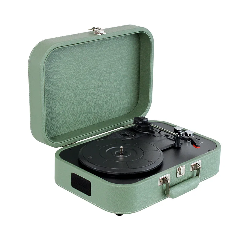 Litchi pattern vinyl record player portable leather case Bluetooth speaker portable
Litchi pattern vinyl record player portable leather case Bluetooth speaker portable