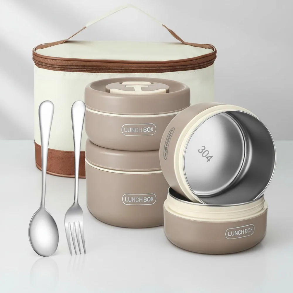 4-Piece Insulated Bento Box Set Stainless Steel Microwave Safe Leakproof Thermal Food Container with Bag 74oz
4-Piece Insulated Bento Box Set Stainless Steel Microwave Safe Leakproof Thermal Food Container with Bag 74oz